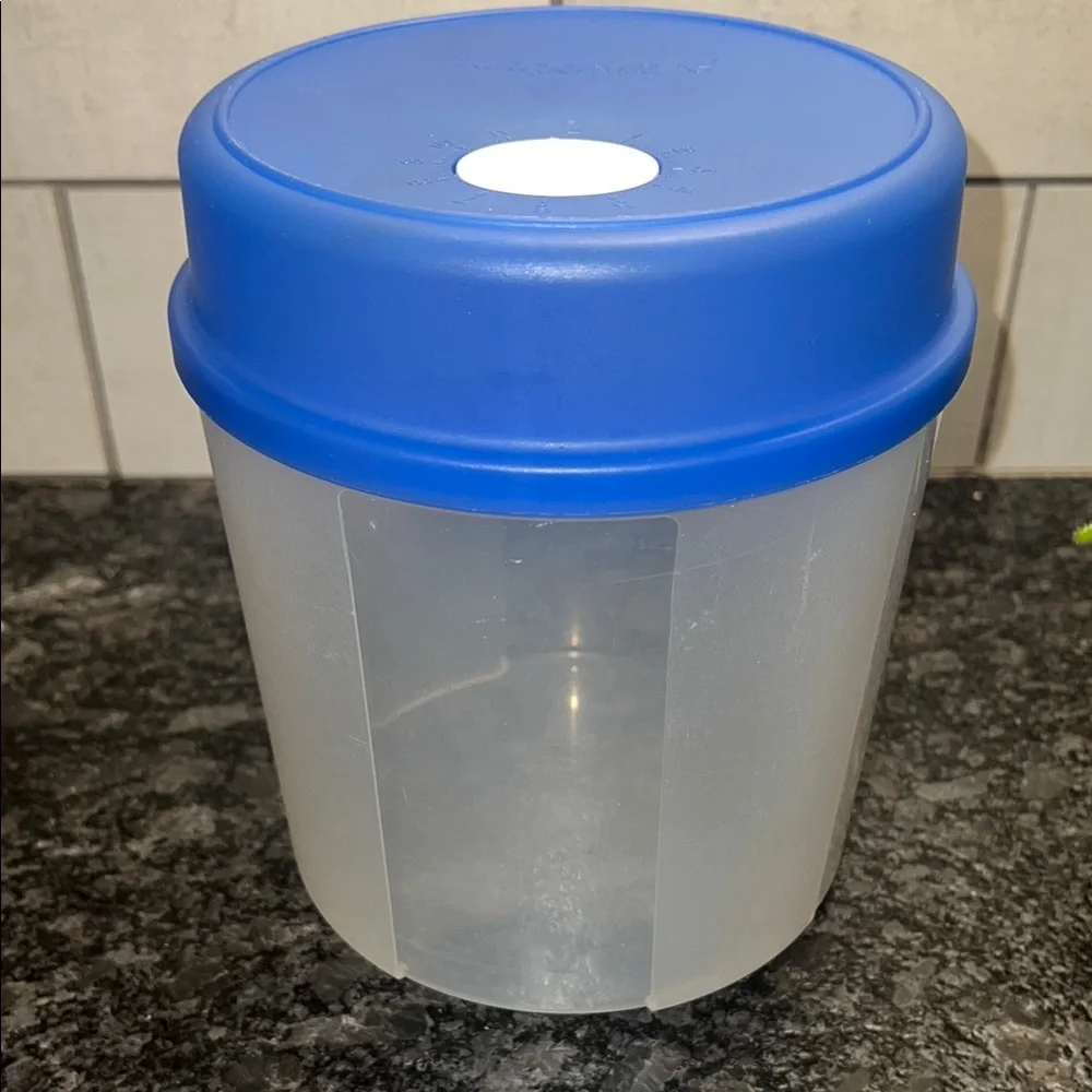 Tupperware Freeze Mate Ice Cream Saver. Blue and Clear. Very good condition